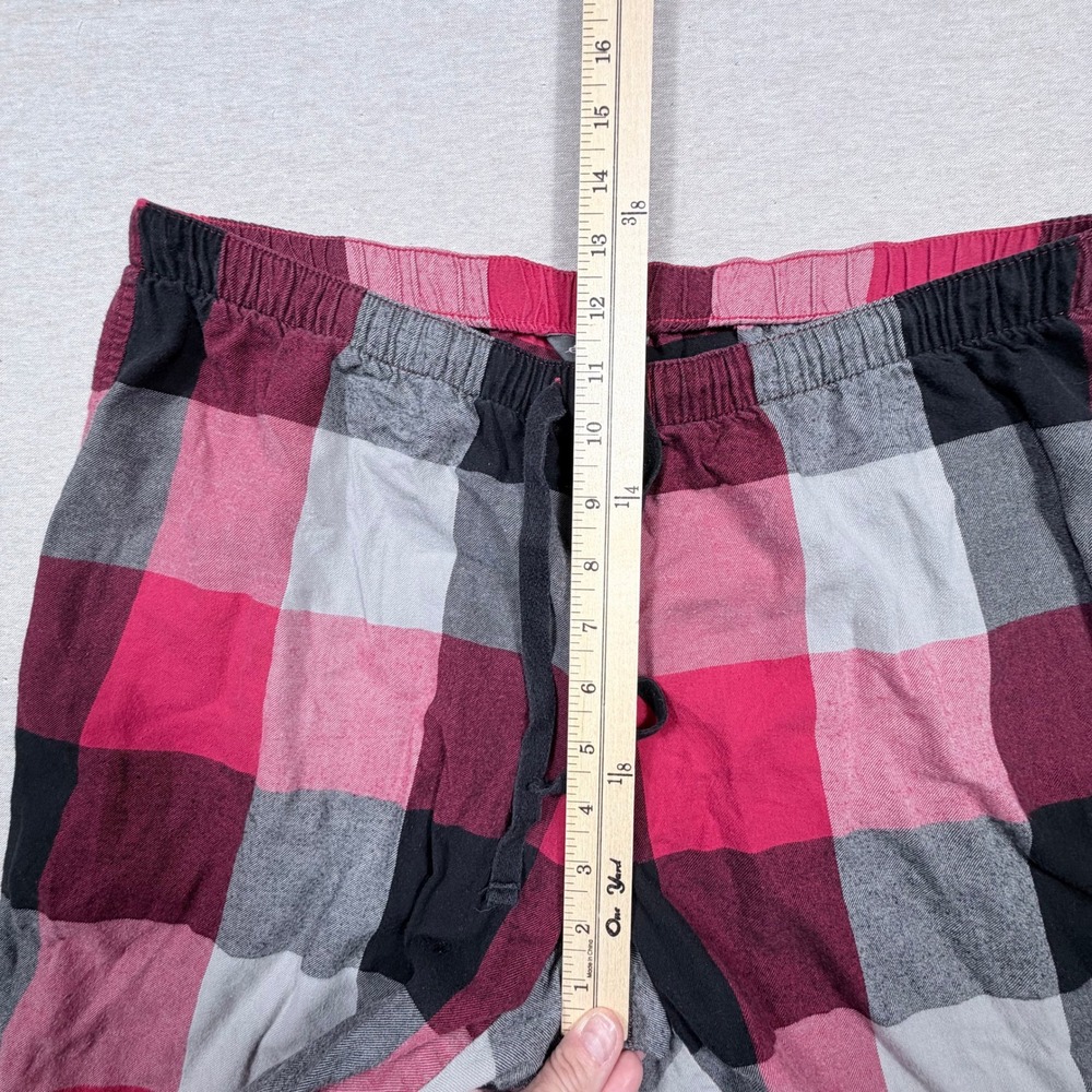 Eddie Bauer Sleepwear Mens Red Black Buffalo Plaid Pajama Lounge Pants Size M - Picture 4 of 7